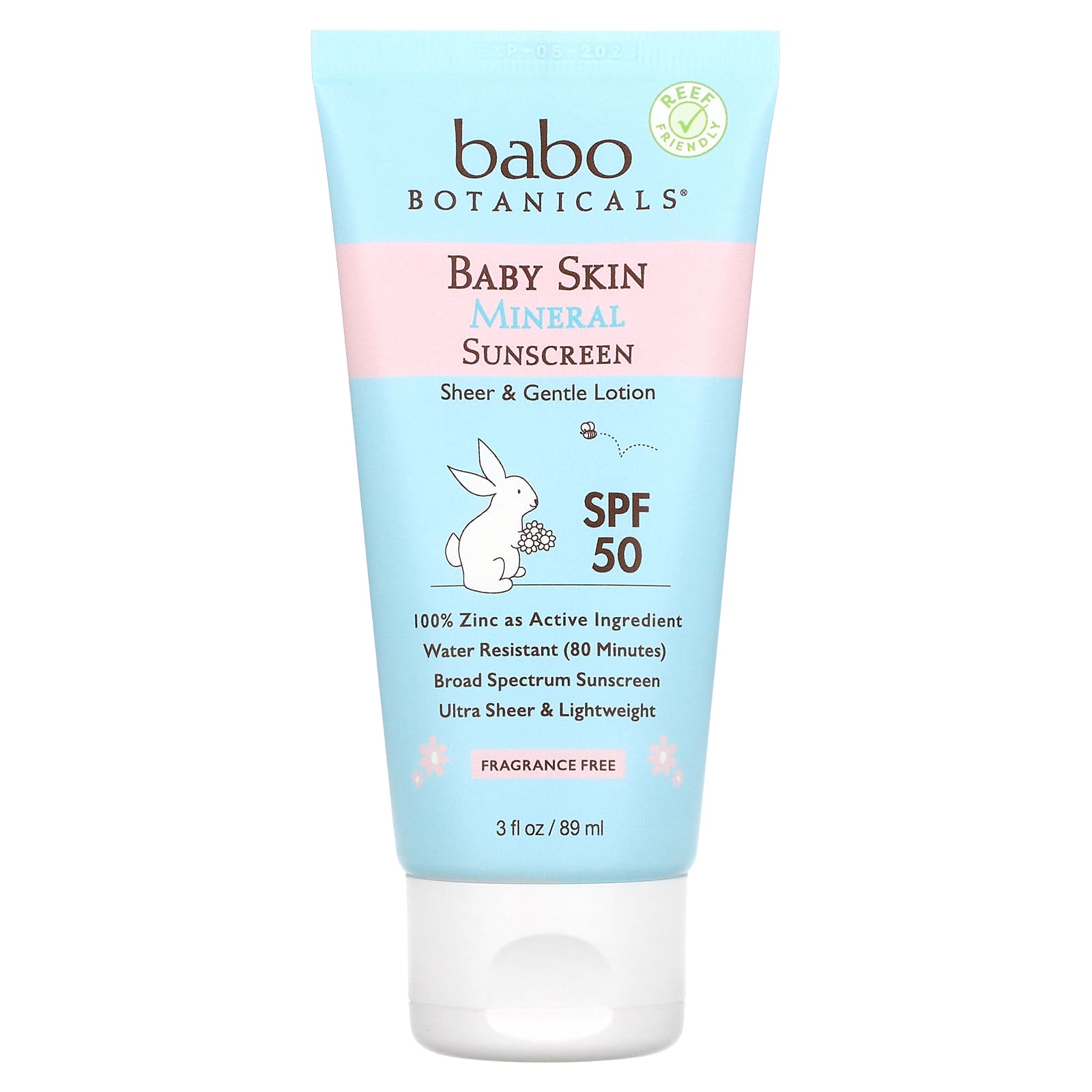Babo Botanicals, babv skin mineral sunscreen Lotion spf 50, 3 Oz UPC 899248010717 | HiLife Vitamins