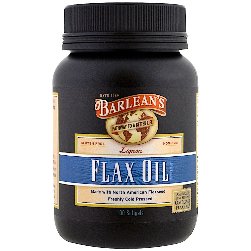 Barlean's, Lignan Flax Oil, 100 Softgels UPC 705875100076 | HiLife Vitamins