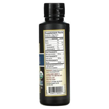 Barlean's, Lignan Flax Oil, 8 Oz UPC 705875000048 | HiLife Vitamins