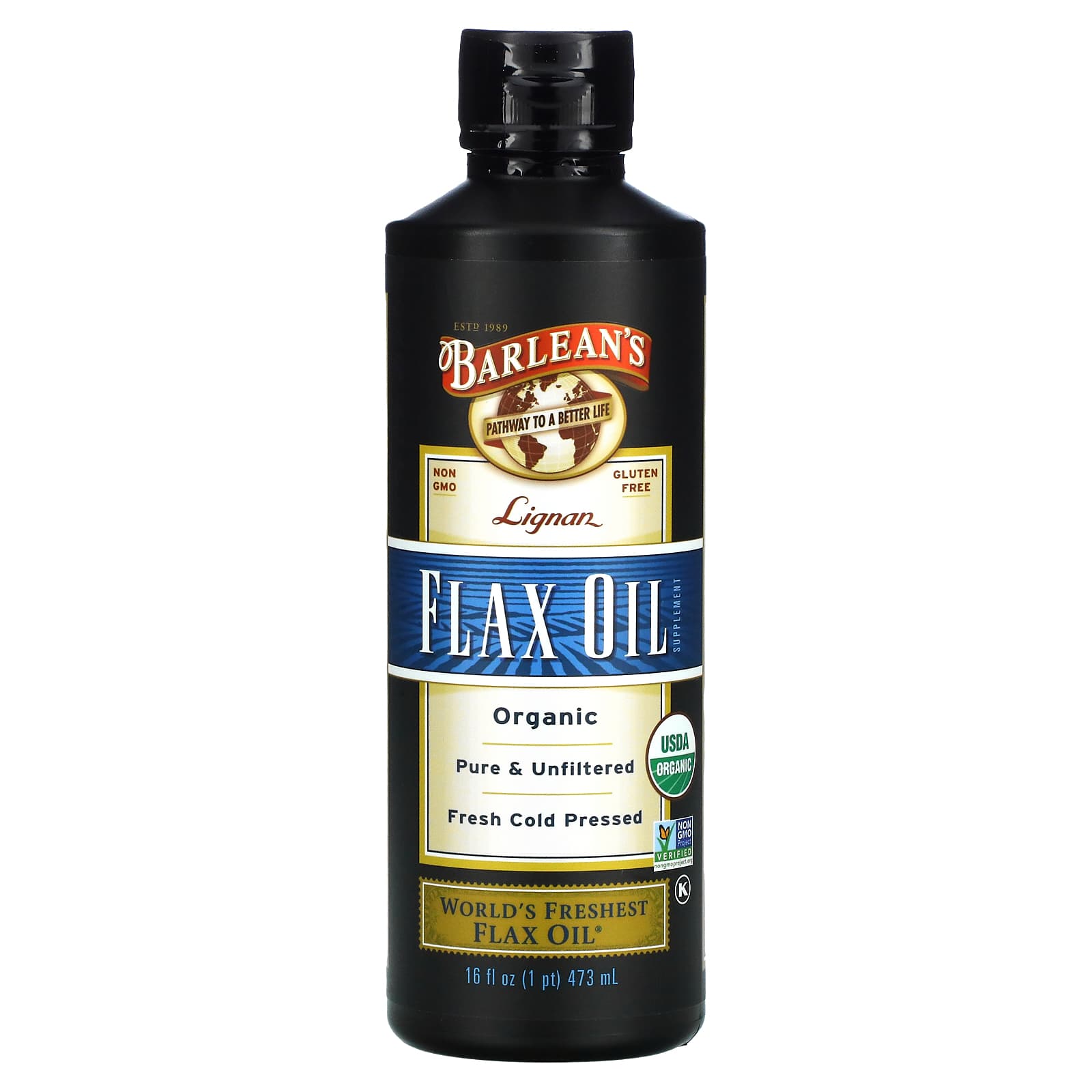 Barlean's, Lignan Flax Oil, 16 Oz UPC 705875000161 | HiLife Vitamins