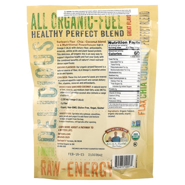 Barlean's, Flax·Chia·Coconut Blend Pouch, 12 Oz liquid UPC 705875100274 | HiLife Vitamins