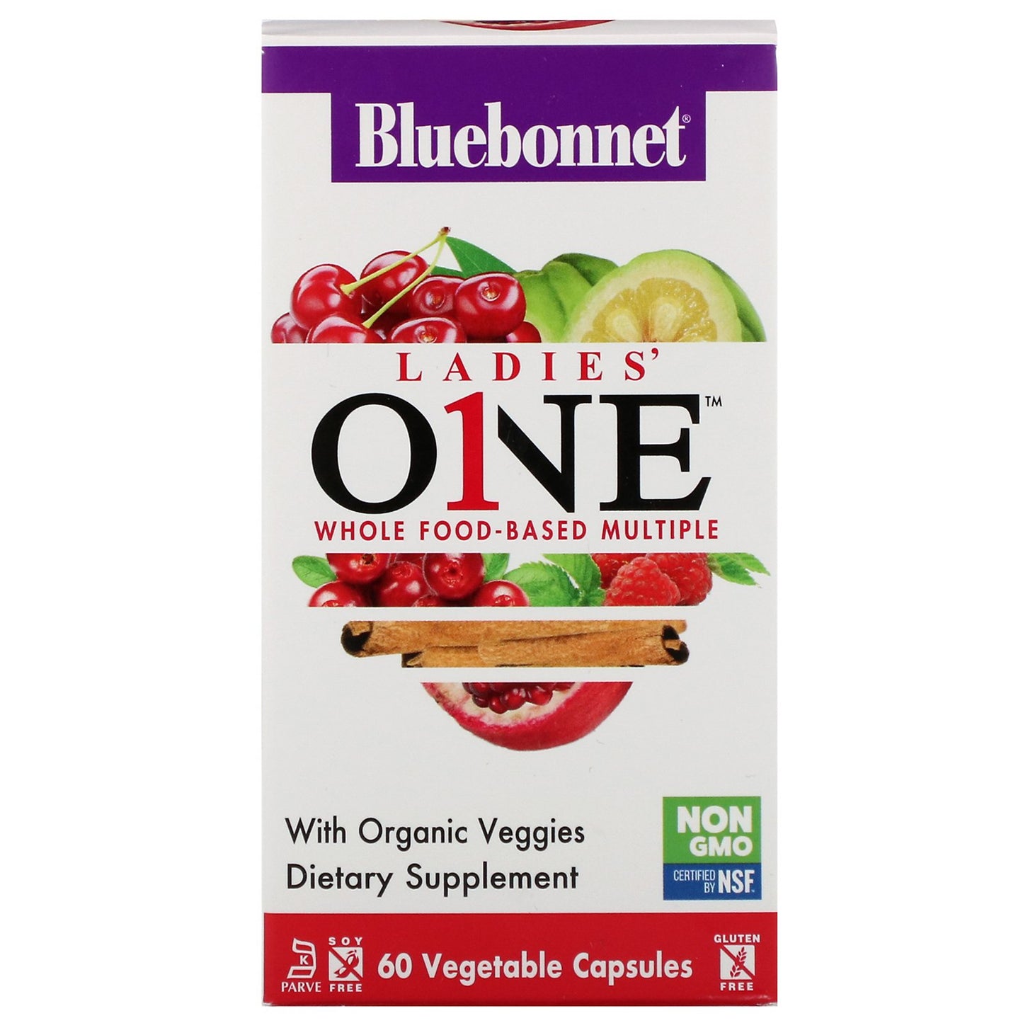 Bluebonnet, Ladies One Whole Food-Based Multiple, 60 Vegetarian Capsules UPC 743715001350 | HiLife Vitamins