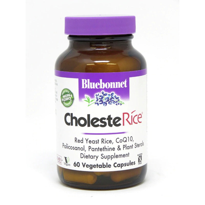 Bluebonnet, CholesteRice, 60 Vegetable Capsules UPC 743715011311 | HiLife Vitamins