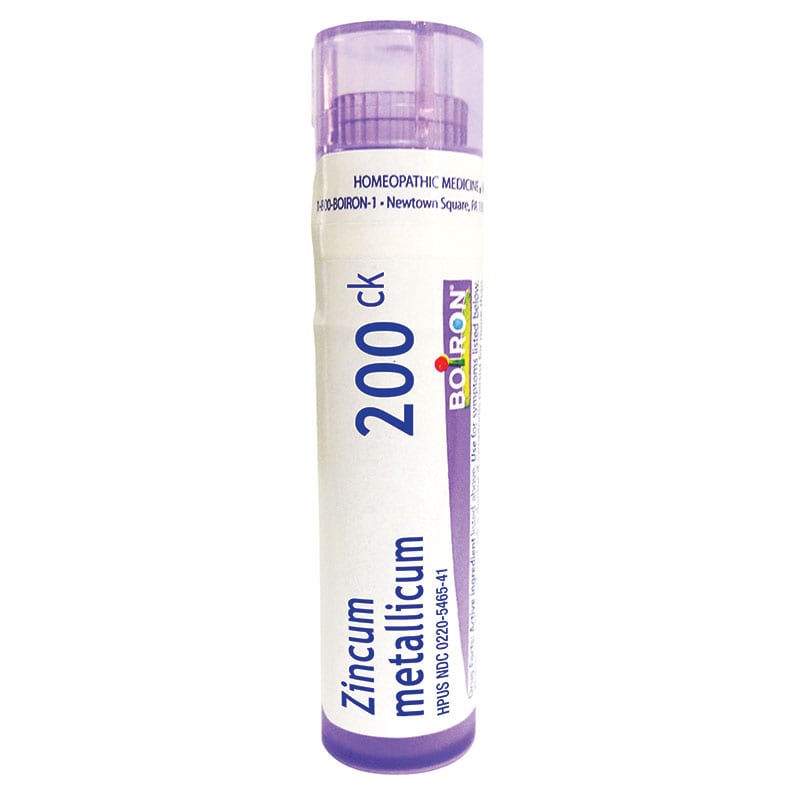 Boiron, zincum metallicum 200ck, 80 Pelletns UPC 306960819318 | HiLife Vitamins