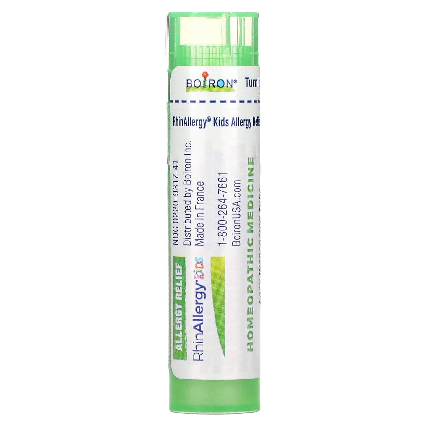 Boiron, Rhin Allergy Kids Pellets 2 Tubes, 240 Pellets UPC 306969317433 | HiLife Vitamins
