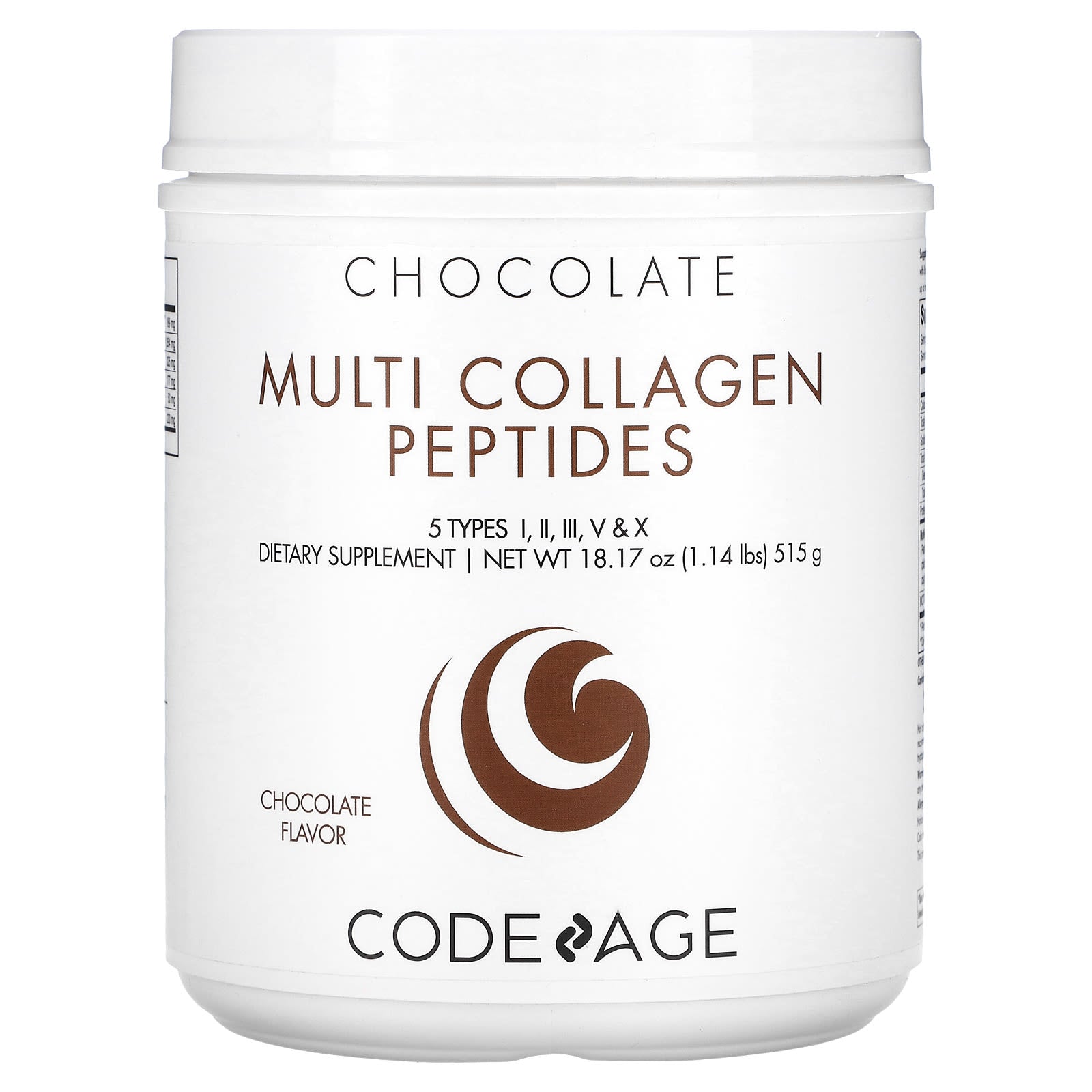 Codeage, Multi Collagen Chocolate, 1 Scoop powder UPC 853919008199 | HiLife Vitamins