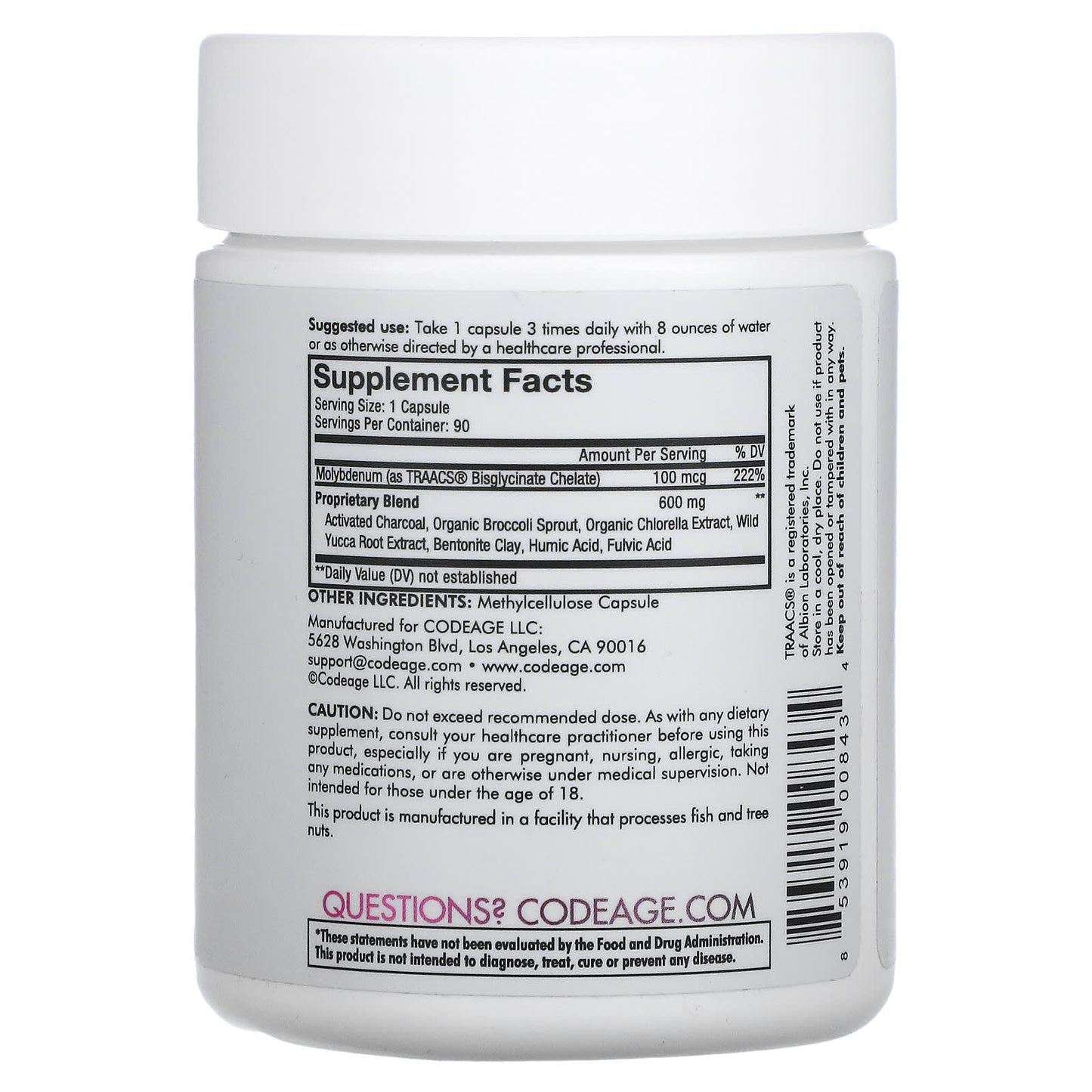 Codeage, Binder +, 90 Capsules UPC 853919008434 | HiLife Vitamins