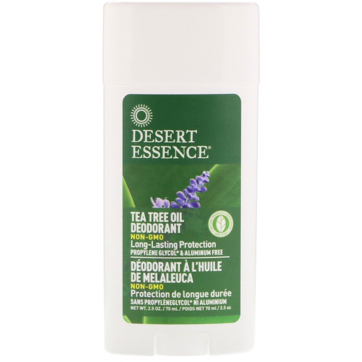 Desert Essence, Tea Tree Oil Stick Deodorant With Lavender, 2.5 Oz UPC 718334220673 | HiLife Vitamins