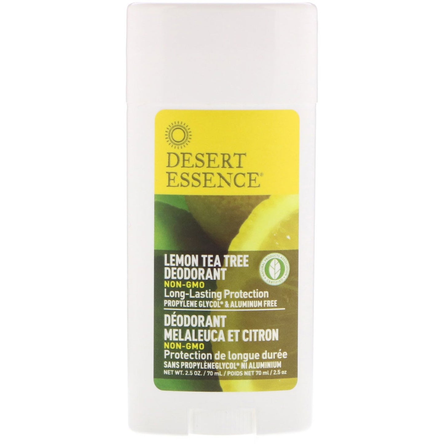 Desert Essence, Deodorant Lemon Tea Tree, 2.5 Oz UPC 718334332338 | HiLife Vitamins