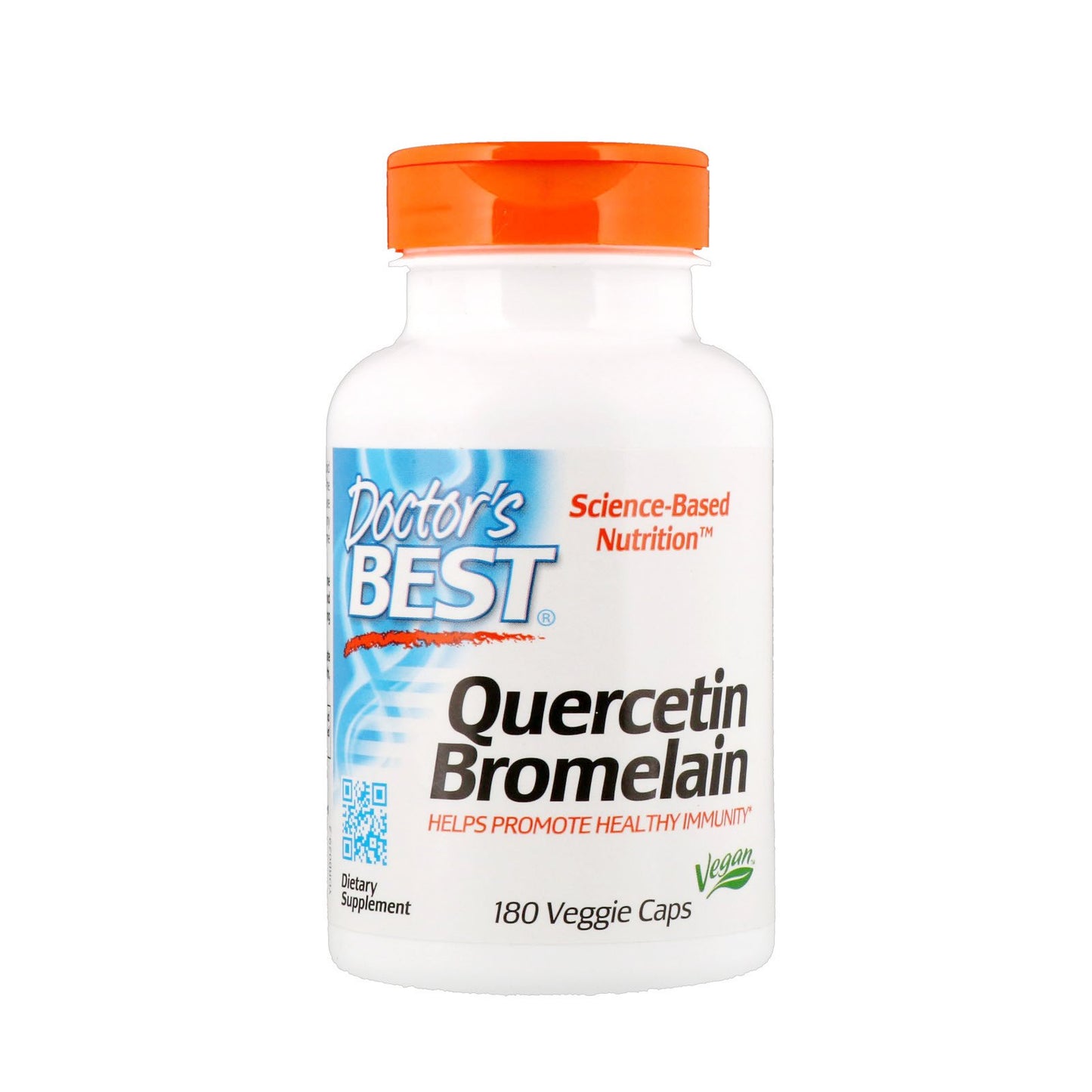 Doctor’s Best, Quercetin/Bromelain, 180 Vegetarian Capsules UPC 753950000292 | HiLife Vitamins