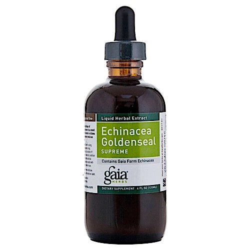 Gaia Herbs, Echinacea/Goldenseal Sup, 4 Oz UPC 751063340922 | HiLife Vitamins