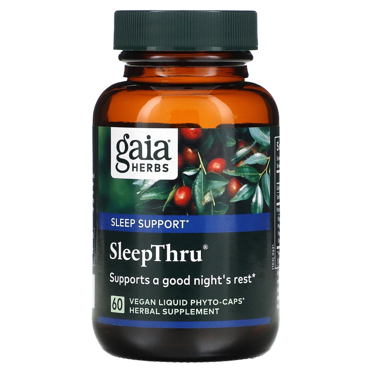Gaia Herbs, SleepThru, 60 Vegan Liquid Phyto-Caps UPC 751063145763 | HiLife Vitamins