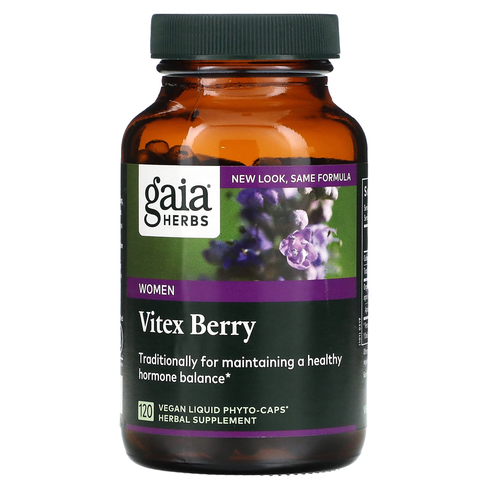 Gaia Herbs, Vitex Berry for Women, 120 Vegan Liquid Phyto-Caps UPC 751063151139 | HiLife Vitamins