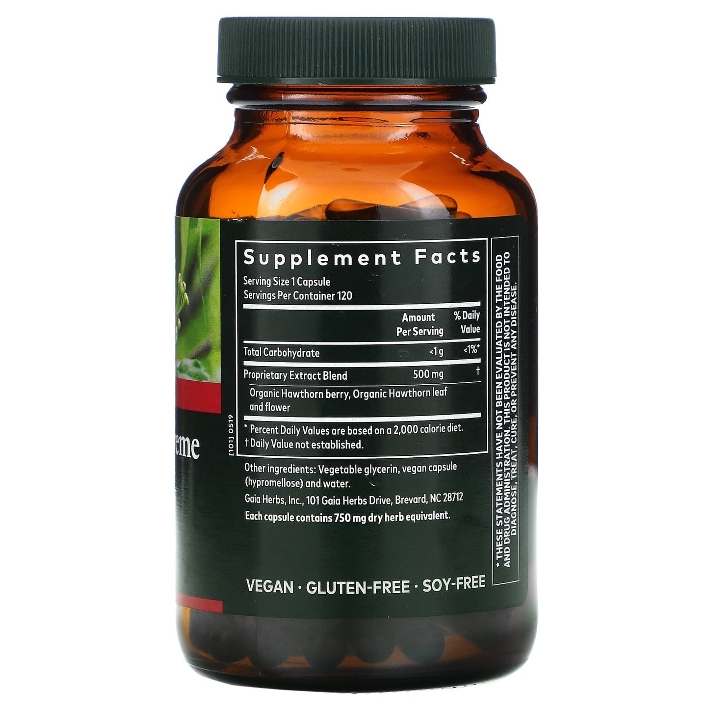 Gaia Herbs, Hawthorn Supreme, 120 Vegan Liquid Phyto-Caps UPC 751063151177 | HiLife Vitamins