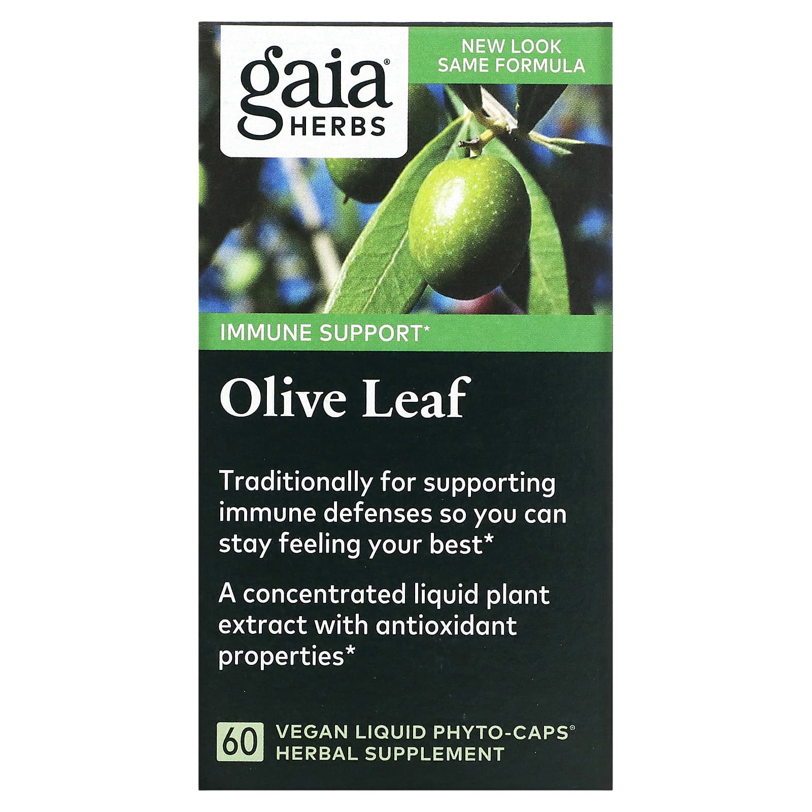 Gaia Herbs, Olive Leaf, 60 Capsules UPC 751063399401 | HiLife Vitamins