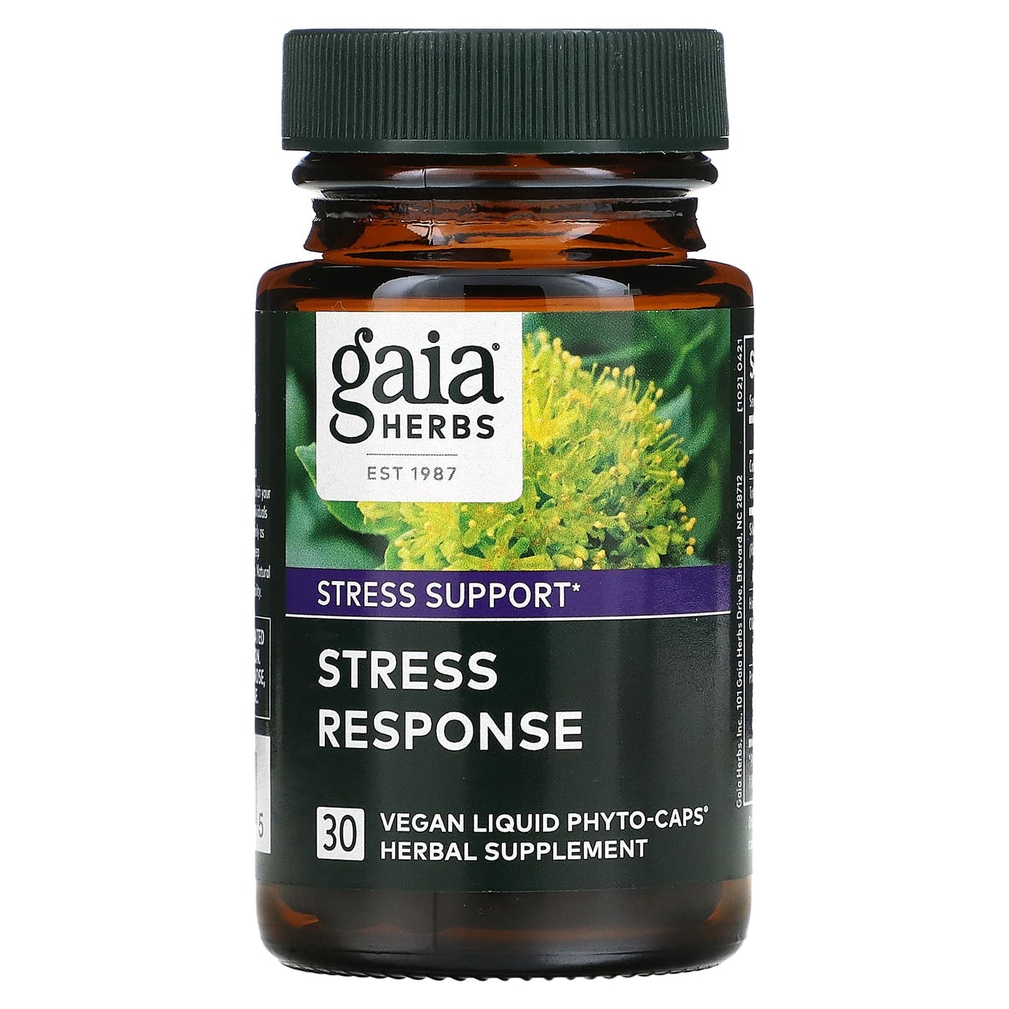 Gaia Herbs, Stress Response, 30 Vegan Liquid Phyto-Caps UPC 751063403405 | HiLife Vitamins