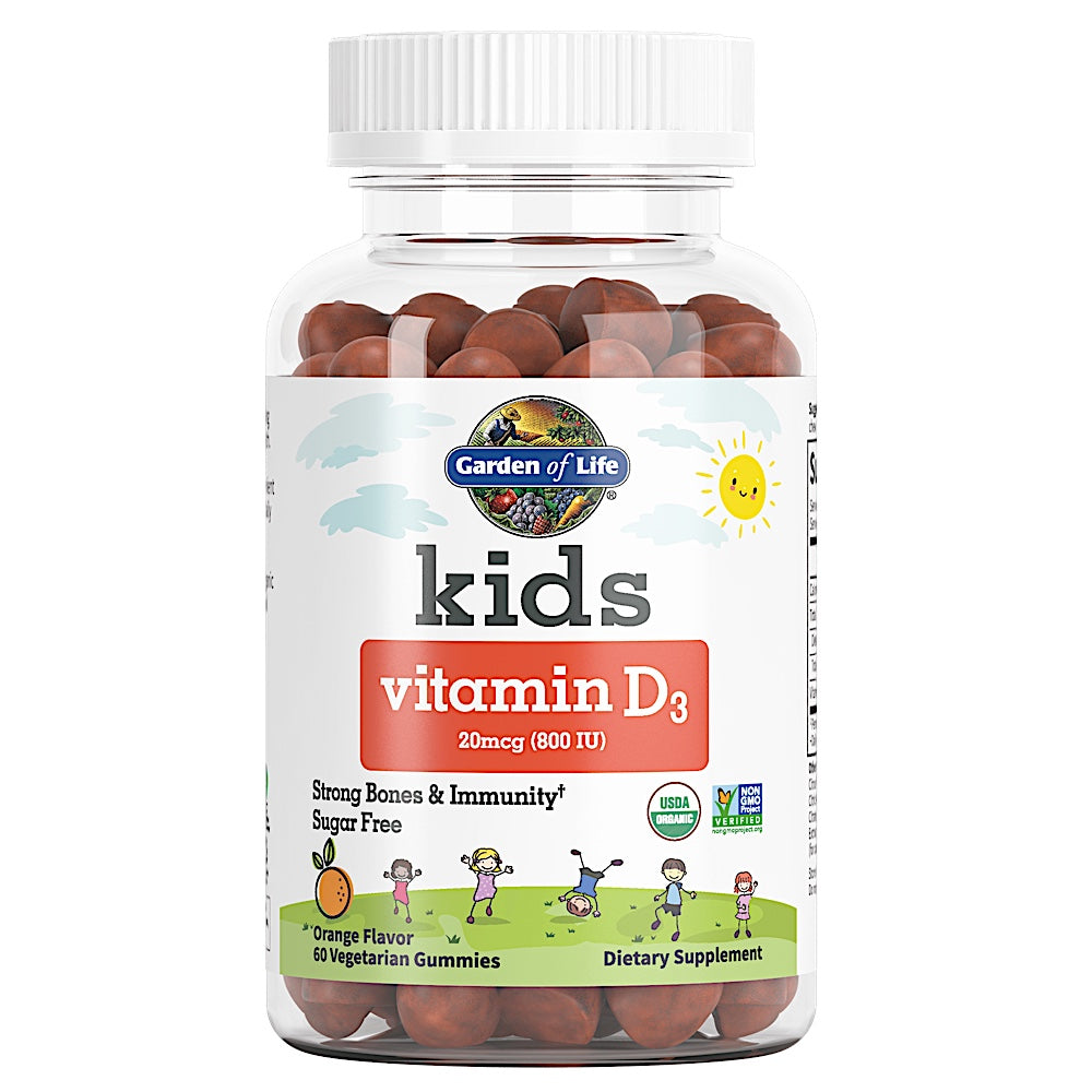 Garden of Life, Kids Vitamin D3, 60 Vegetarian Gummies UPC 658010125178 | HiLife Vitamins