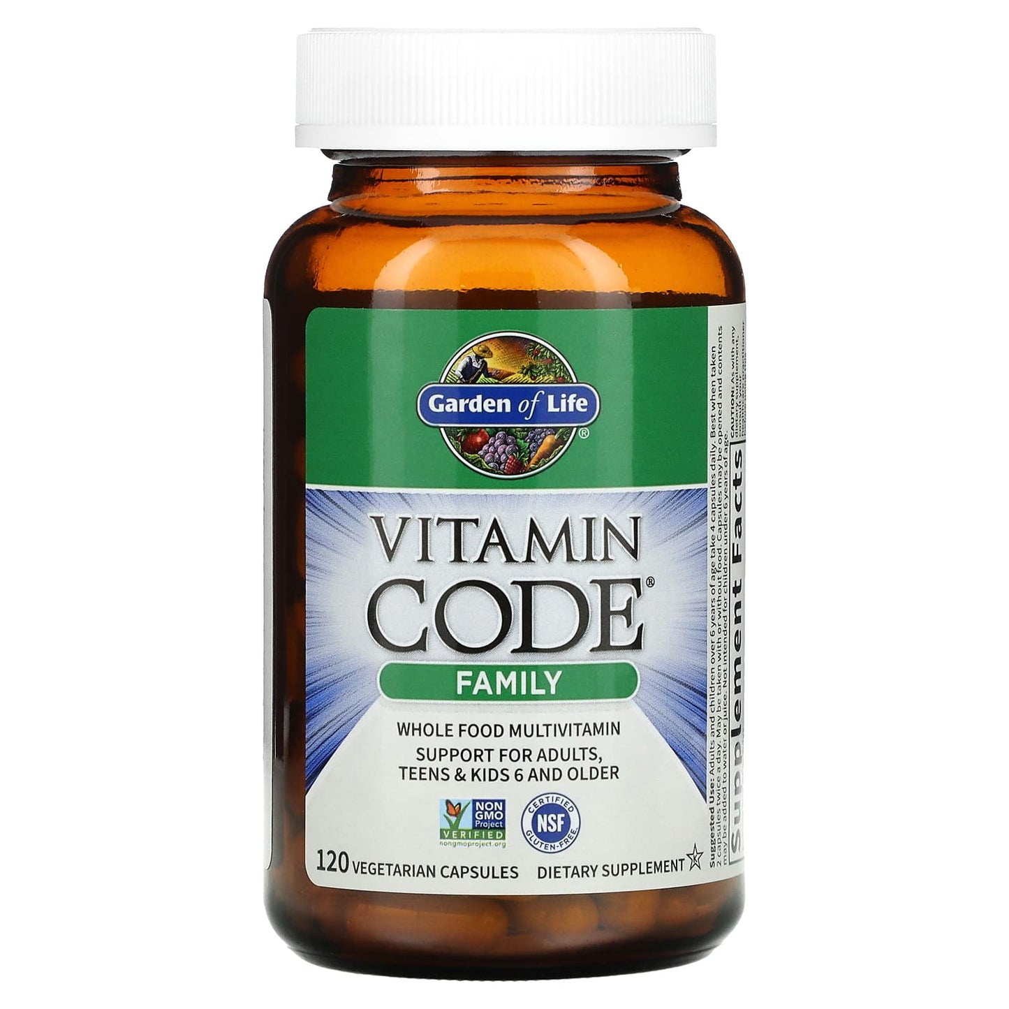 Garden of Life, Vitamin Code - Family Multi, 120 Vegetarian Capsules UPC 658010113700 | HiLife Vitamins