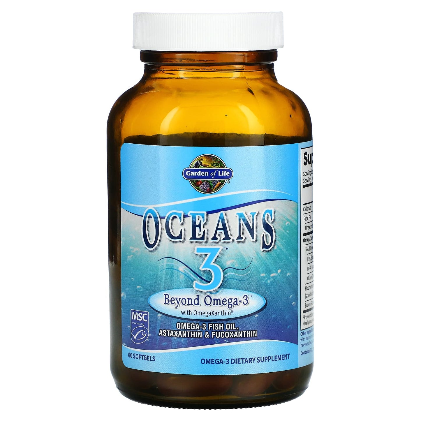 Garden of Life, Oceans 3 - Beyond Omega 3, 60 Softgels UPC 658010113854 | HiLife Vitamins