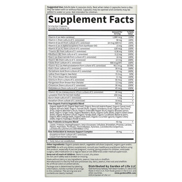 Garden of Life, Vitamin Code - Men's Multi, 240 Vegetarian Capsules UPC 658010114196 | HiLife Vitamins