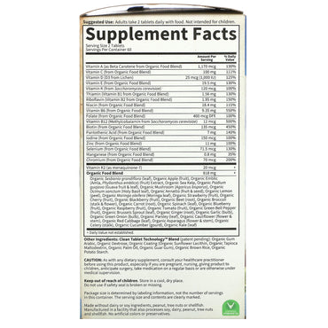 Garden of Life, KIND Organics Men, 120 Vegan Tablets UPC 658010117654 | HiLife Vitamins