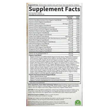 Garden of Life, Kind Organics Women 40+, 120 Tablets UPC 658010117784 | HiLife Vitamins