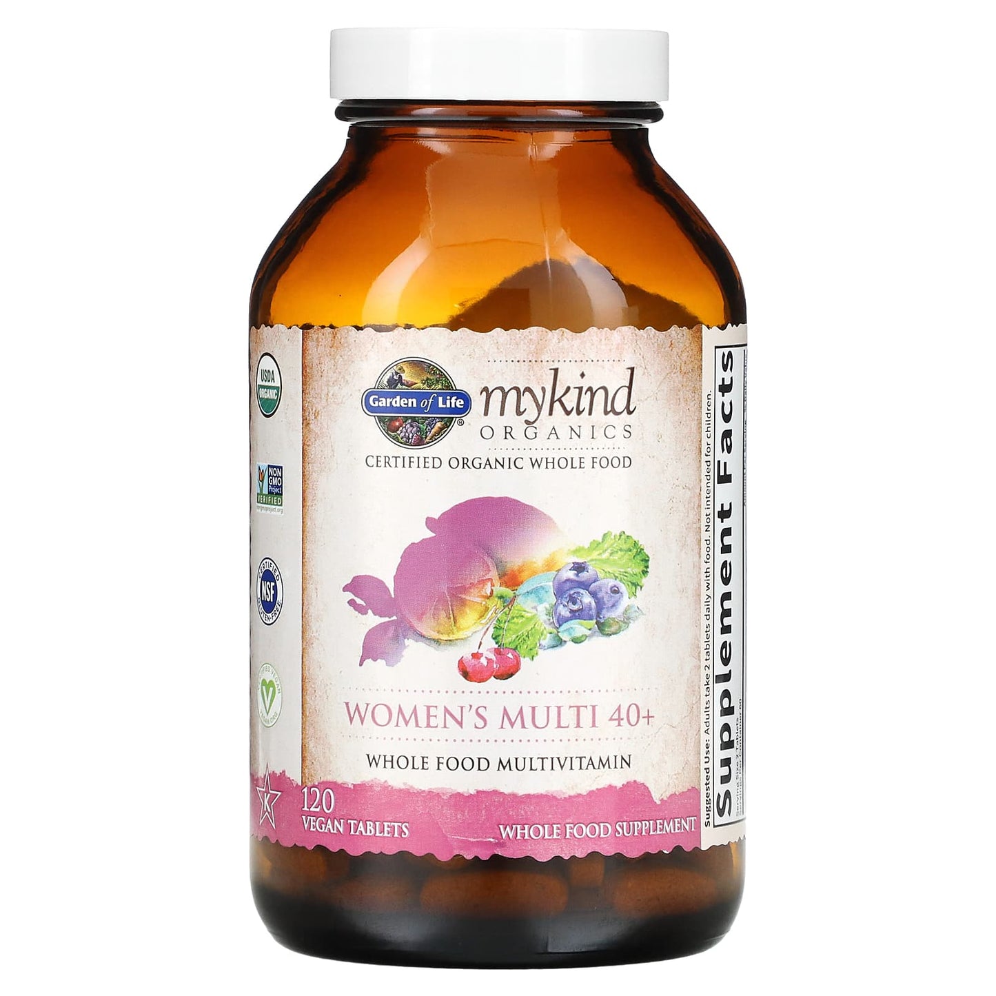 Garden of Life, Kind Organics Women 40+, 120 Tablets UPC 658010117784 | HiLife Vitamins