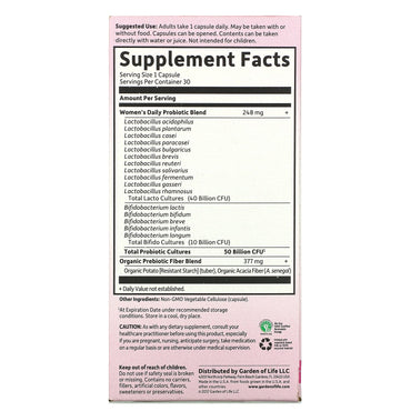 Garden of Life, Dr. Formulated Probiotics, Once Daily Women's, 50 Billion, 30 Capsules UPC 658010118323 | Hilife Vitamins