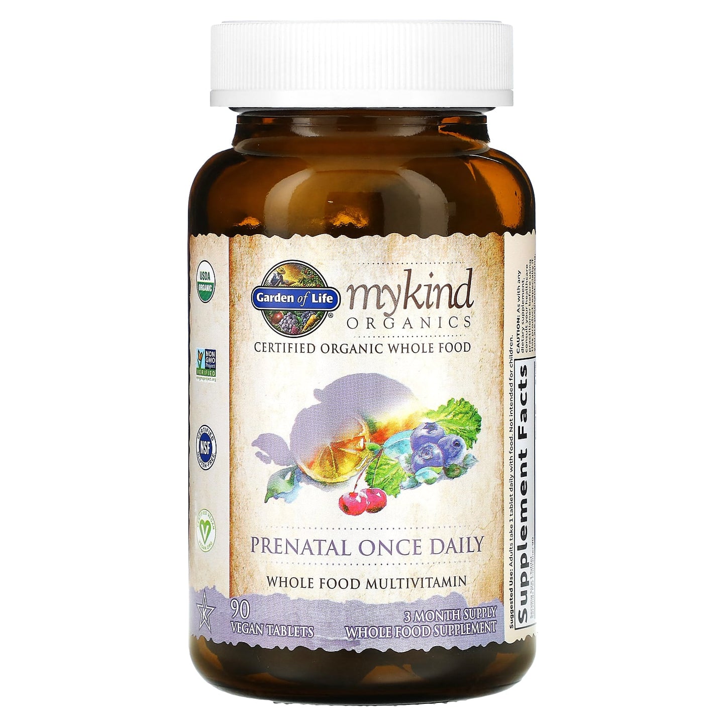 Garden of Life, mykind Org. Prenatal Once Daily, 90 Vegan Tablets UPC 658010118576 | HiLife Vitamins