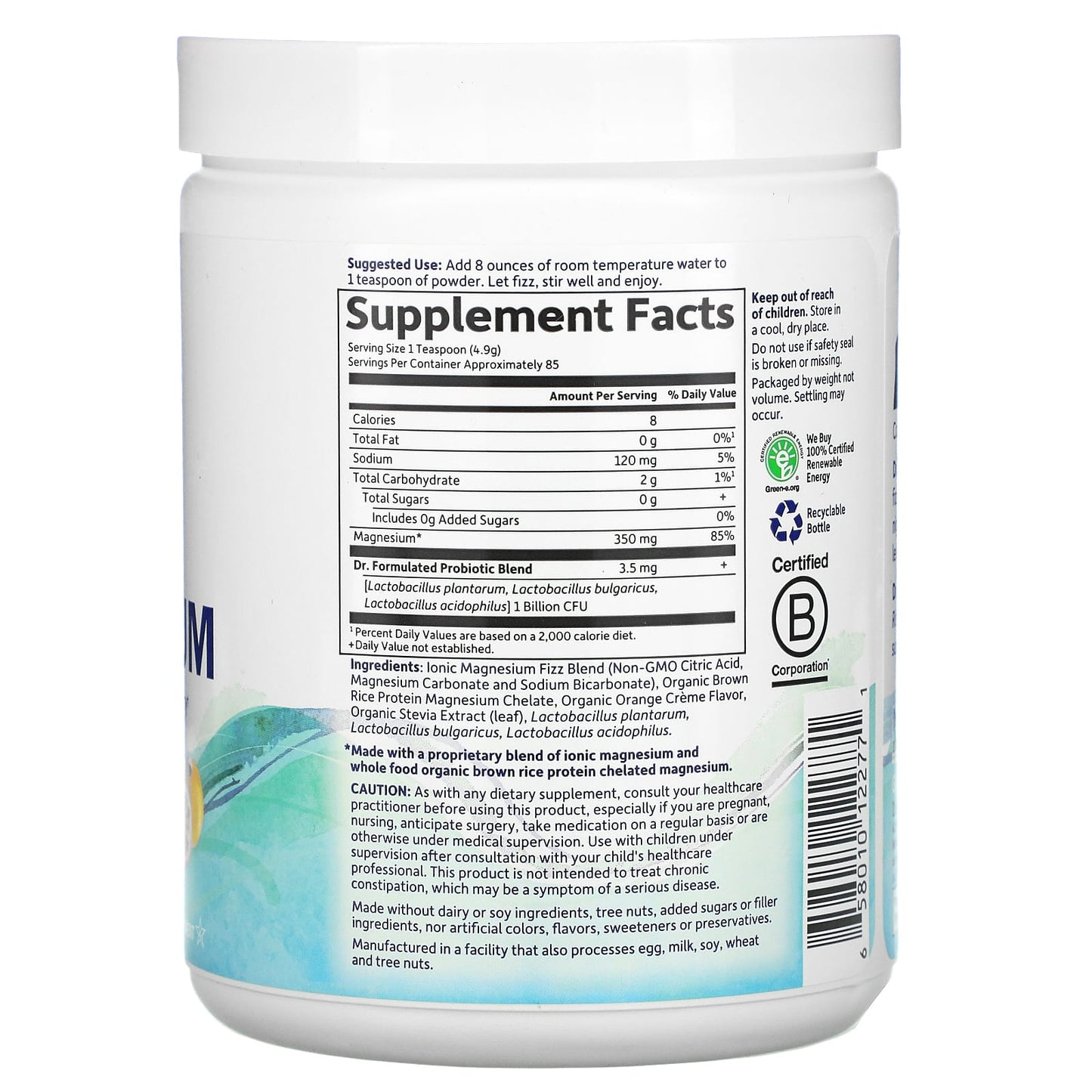 Garden of Life, Dr. Formulated Magnesium Orange, 14.8 Oz UPC 658010122771 | HiLife Vitamins
