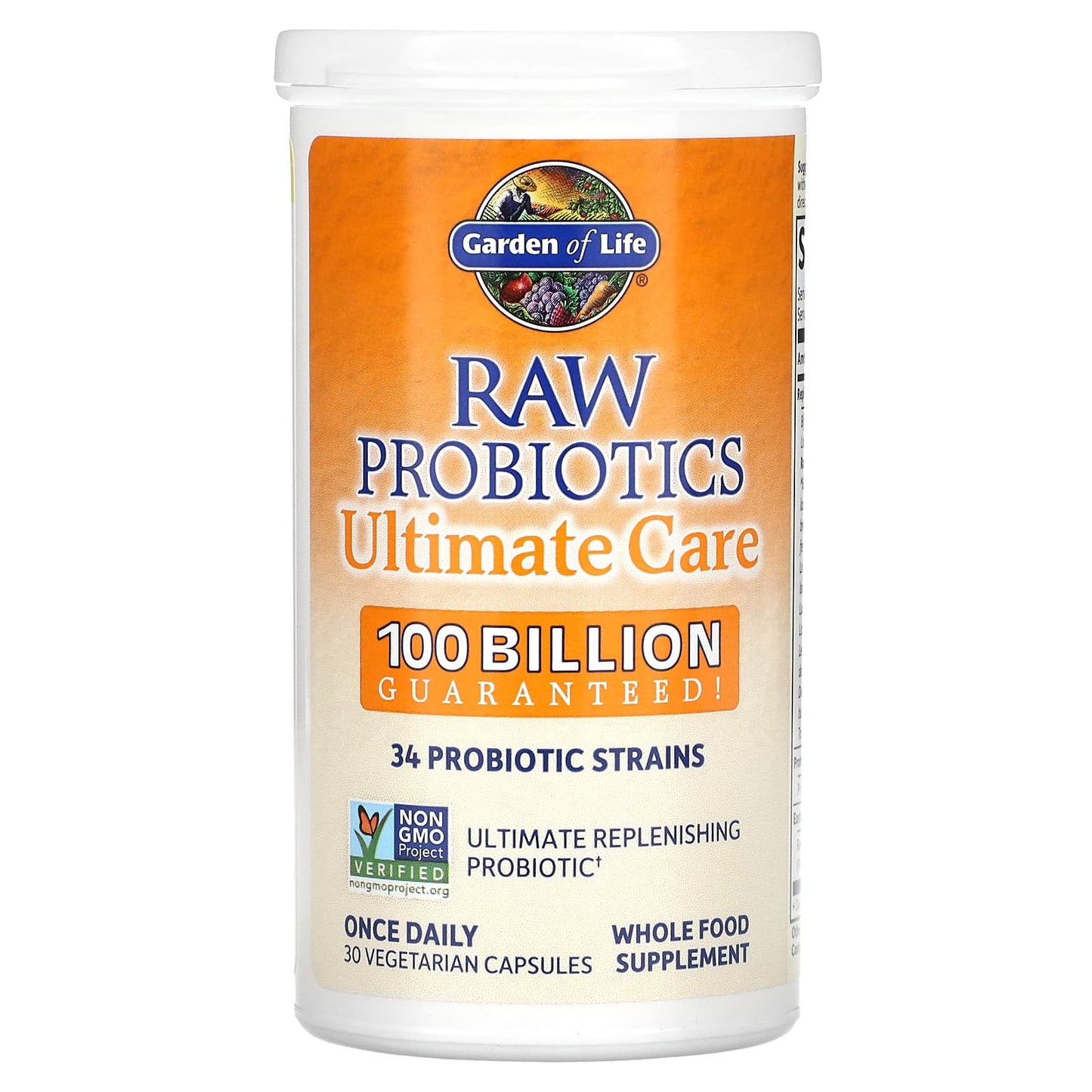 Garden of Life, Raw Probiotics Ultimate Care Shelf, 30 Vegetarian Capsules UPC 658010123334 | HiLife Vitamins