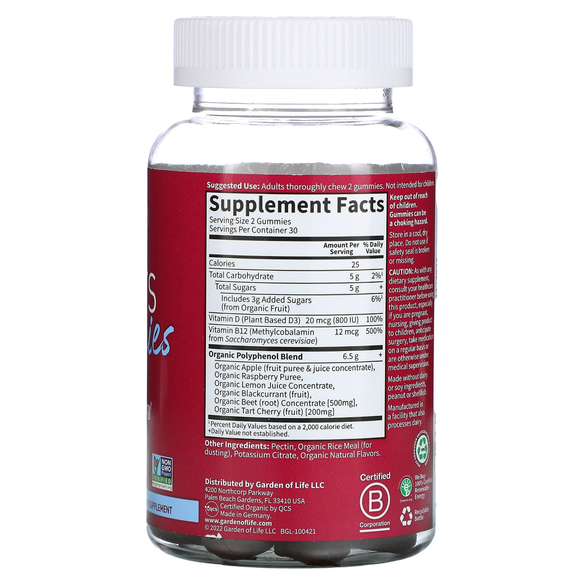 Garden Of Life, Beets Gummies Raspberry, 60 Gummies HiLife Vitamins