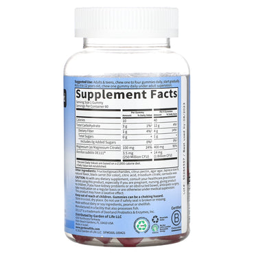 Garden of Life, Dr. Formulated Magnesium With prebiotics & probiotics Gummies, 60 Gummies UPC 658010130899 | HiLife Vitamins
