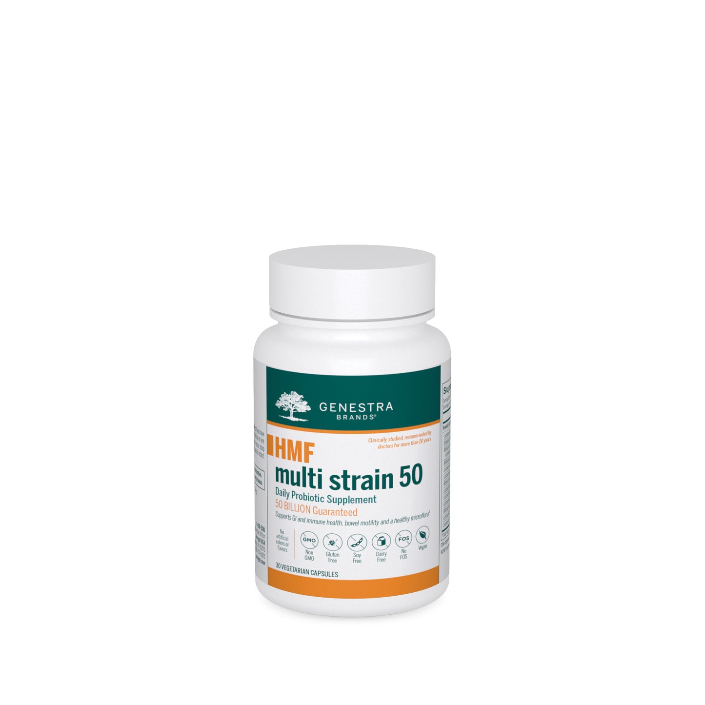 Genestra, HMF Multi Strain 50, 30 Vegetarian Capsules UPC 883196146604 | HiLife Vitamins
