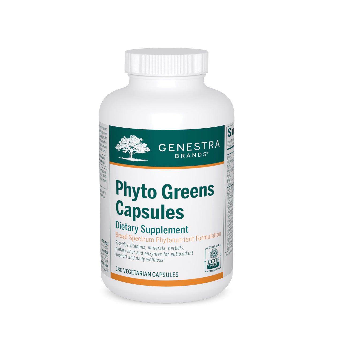 Genestra, Phyto Greens Capsules, 180 Vegetarian Capsules UPC 883196148202 | HiLife Vitamins