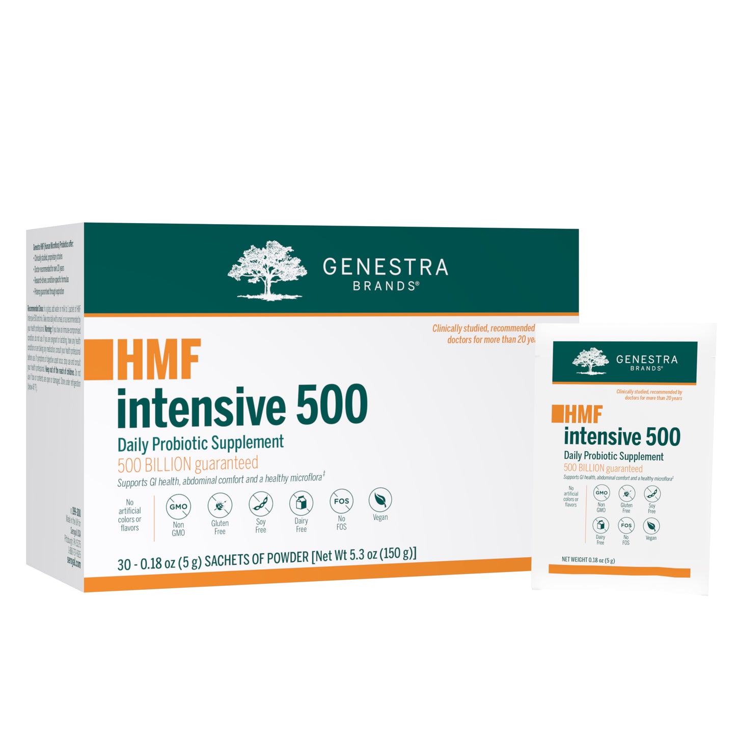 Genestra, HMF Intensive 500, 30 sachets sachets UPC 883196148608 | HiLife Vitamins