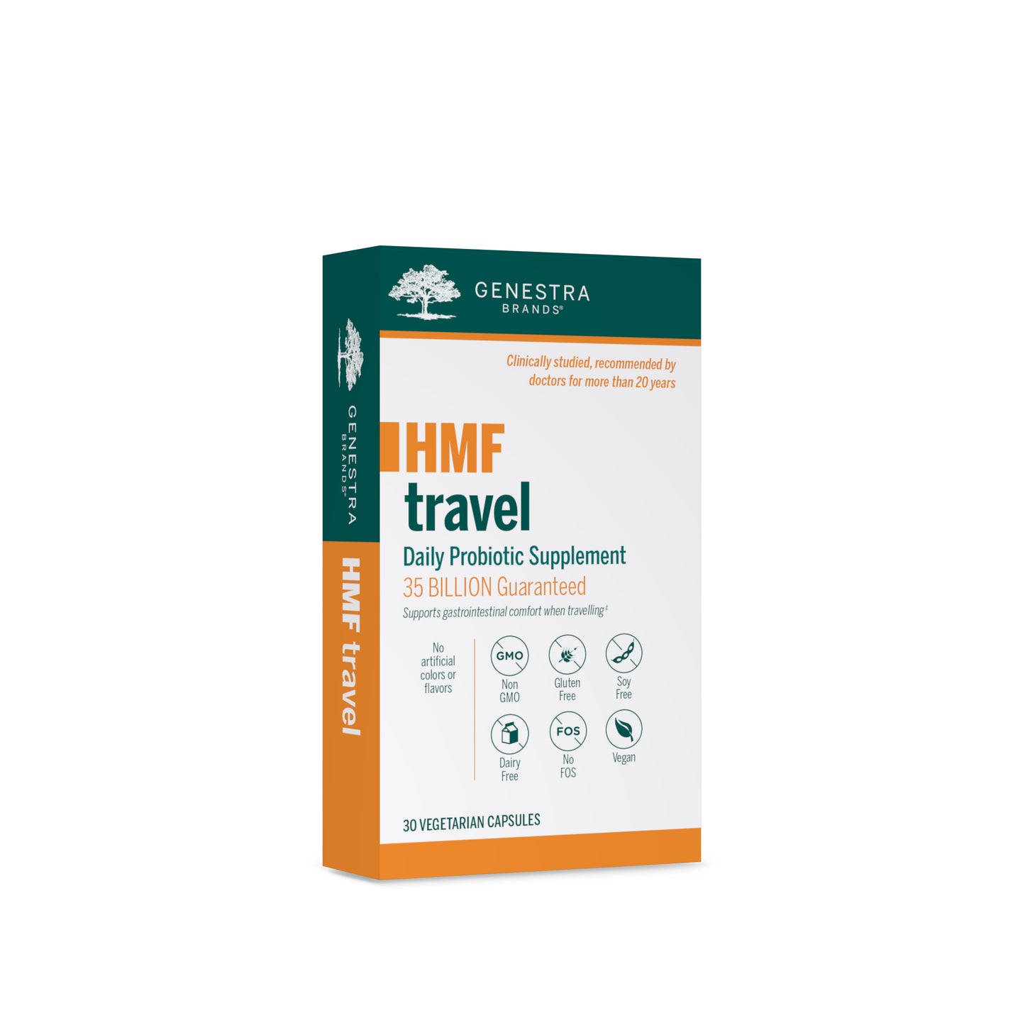 Genestra, HMF Travel, 30 Vegetarian Capsules UPC 883196148806 | HiLife Vitamins