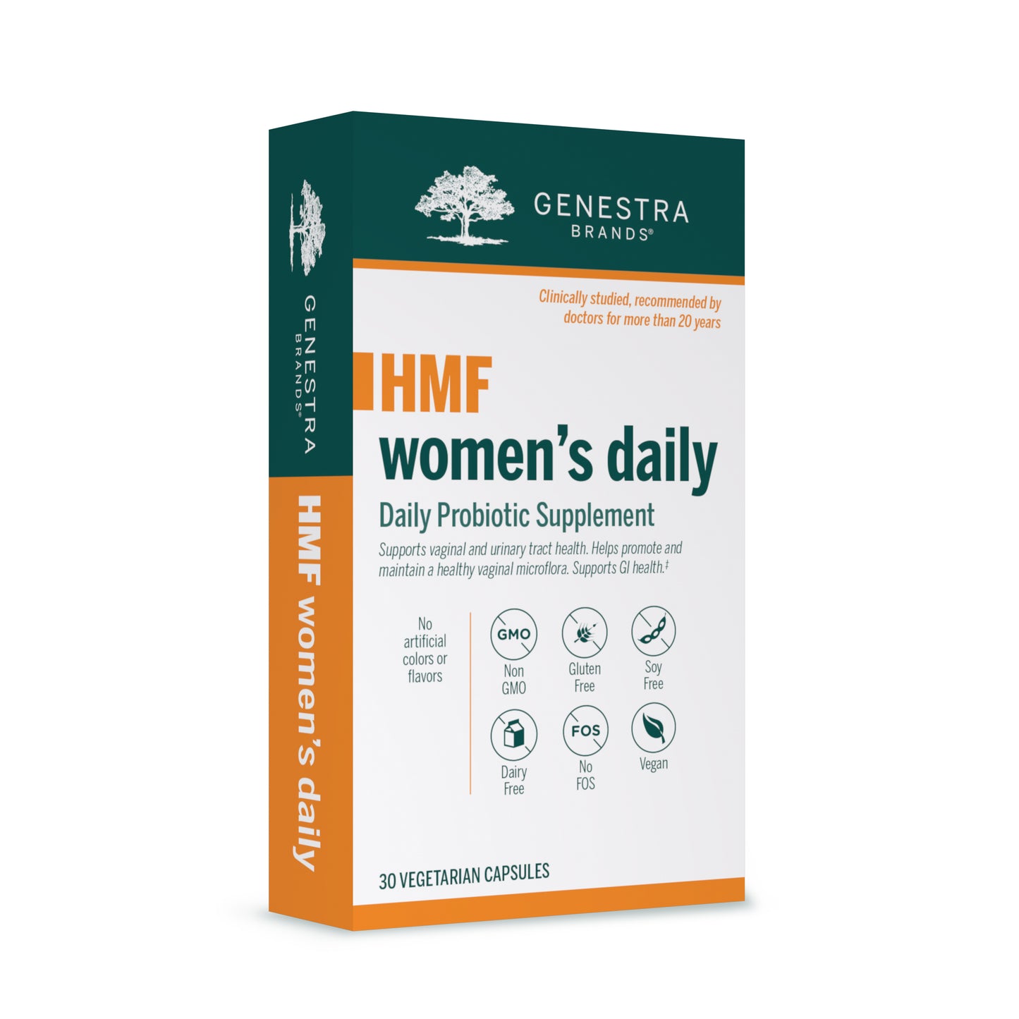 Genestra, HMF Women's Daily, 30 Vegetarian Capsules UPC 883196152964 | HiLife Vitamins