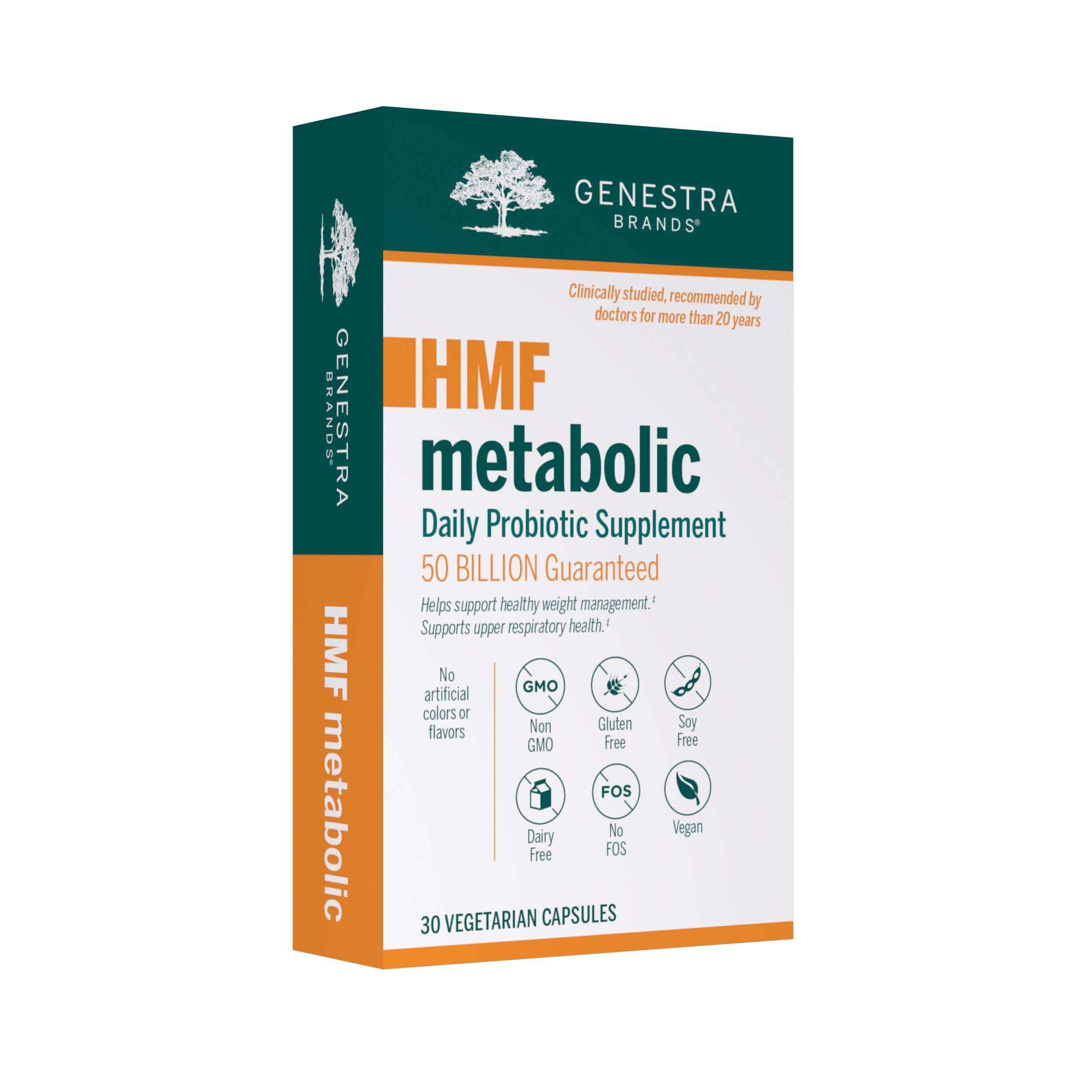 Genestra, HMF Metabolic, 30 Vegetarian Capsules UPC 883196153688 | HiLife Vitamins