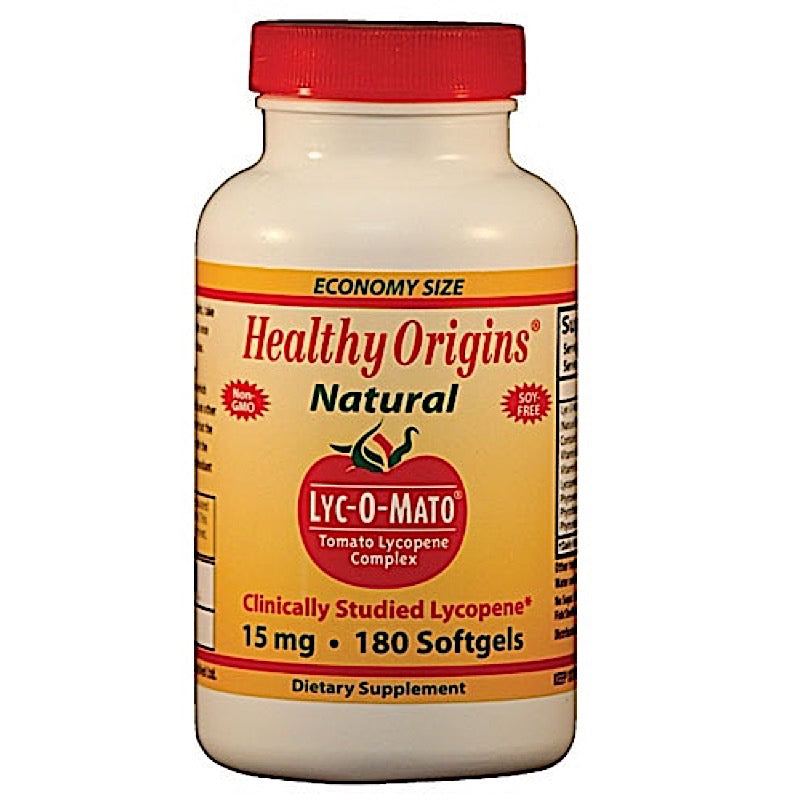 Healthy Origins, Lyc-O-Mato 15 mg Tomato Lycopene Cmplx, 180 Softgels - 603573150754 | Hilife Vitamins