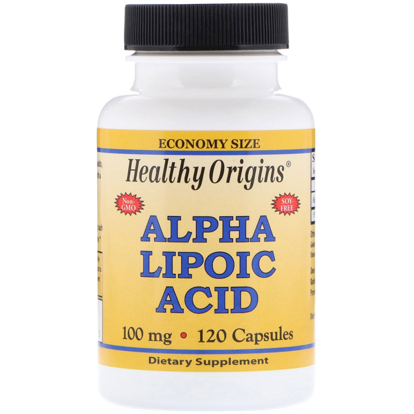 Healthy Origins, Alpha Lipoic Acid 100 mg, 120 Capsules UPC 603573350635 | HiLife Vitamins