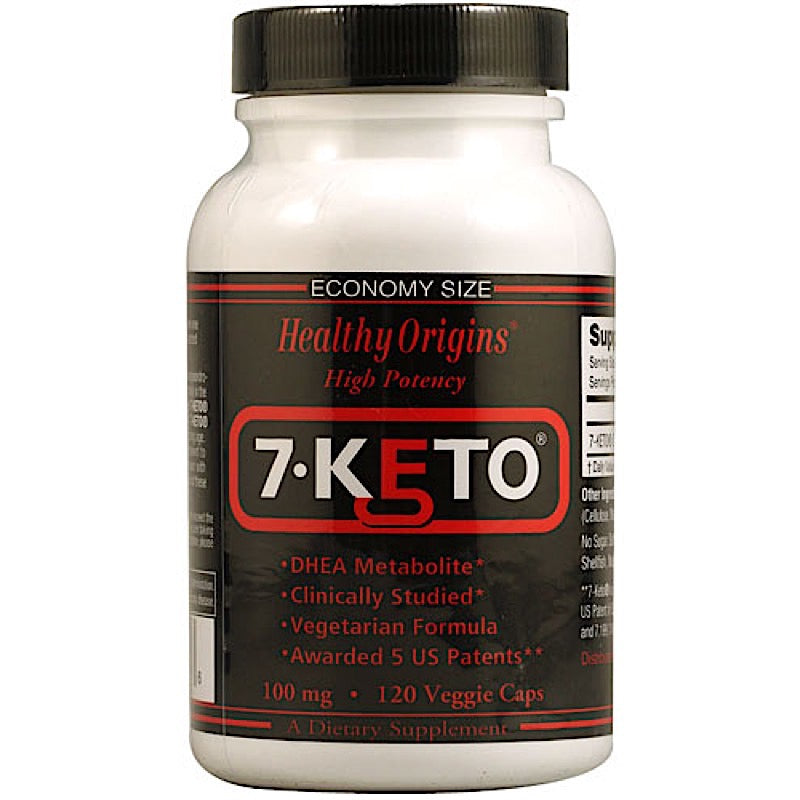 Healthy Origins, 7-Keto 100 mg, 120 Capsules UPC 603573728786 | HiLife Vitamins