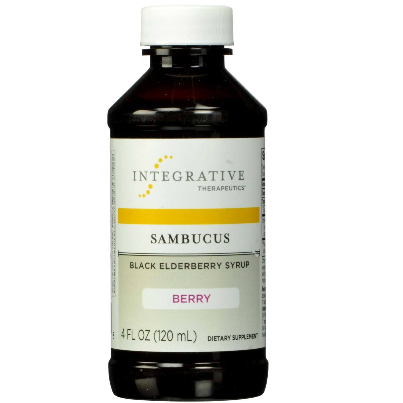 Integrative Therapeutics, Sambucus Syrup, Black Elderberry, 4 Oz UPC 871791004498 | HiLife Vitamins
