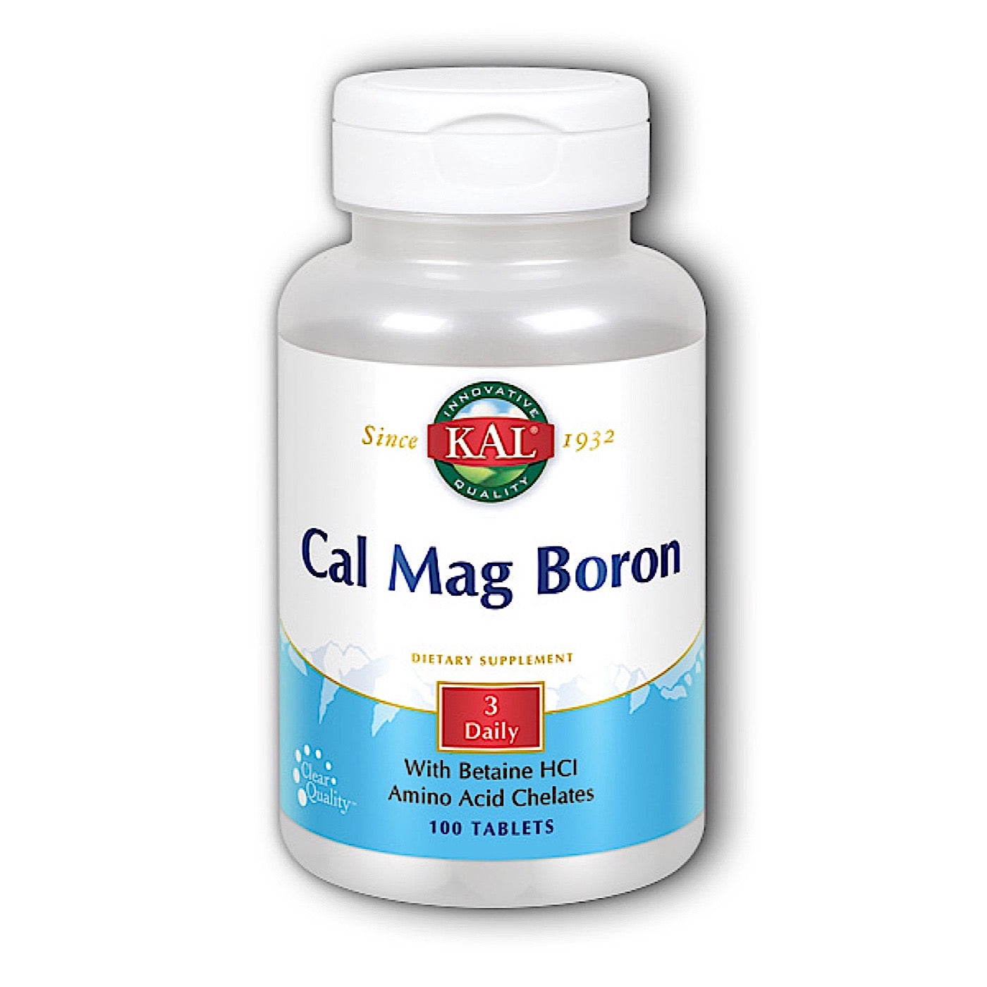 Kal, Cal Mag Boron 400/200/2mg, 100 Tablets UPC 021245576549 | HiLife Vitamins