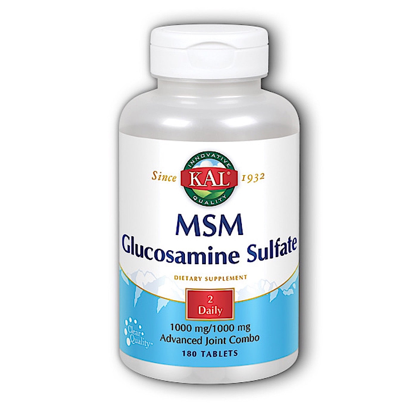 Kal, MSM Gluc Sulfate 500/500mg, 180 Tablets UPC 021245600749 | HiLife Vitamins