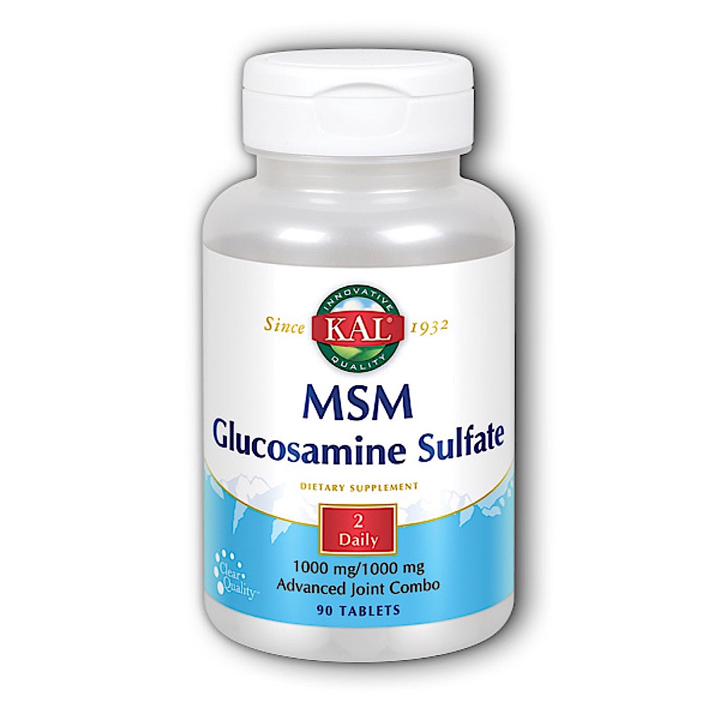 Kal, MSM Gluc Sulfate 500/500mg, 90 Tablets UPC 021245724414 | HiLife Vitamins