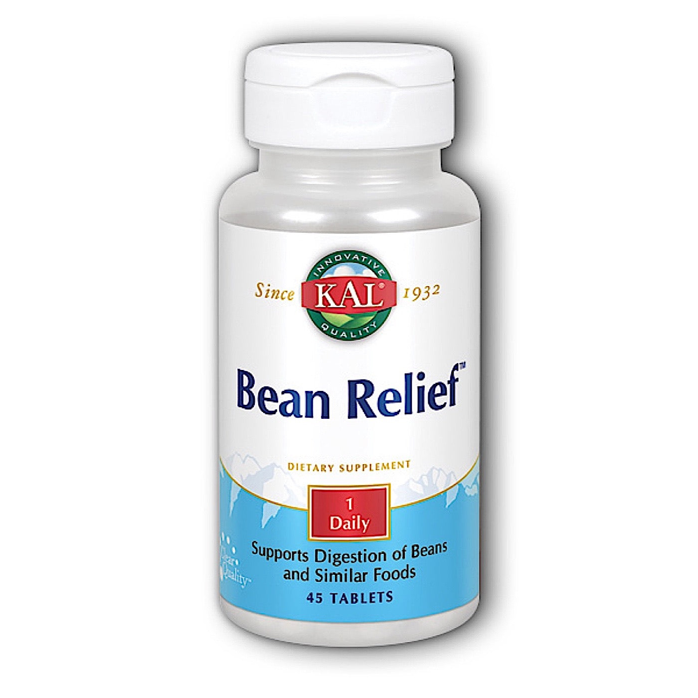 Kal, Bean Relief, 45 Tablets UPC 021245803072 | HiLife Vitamins