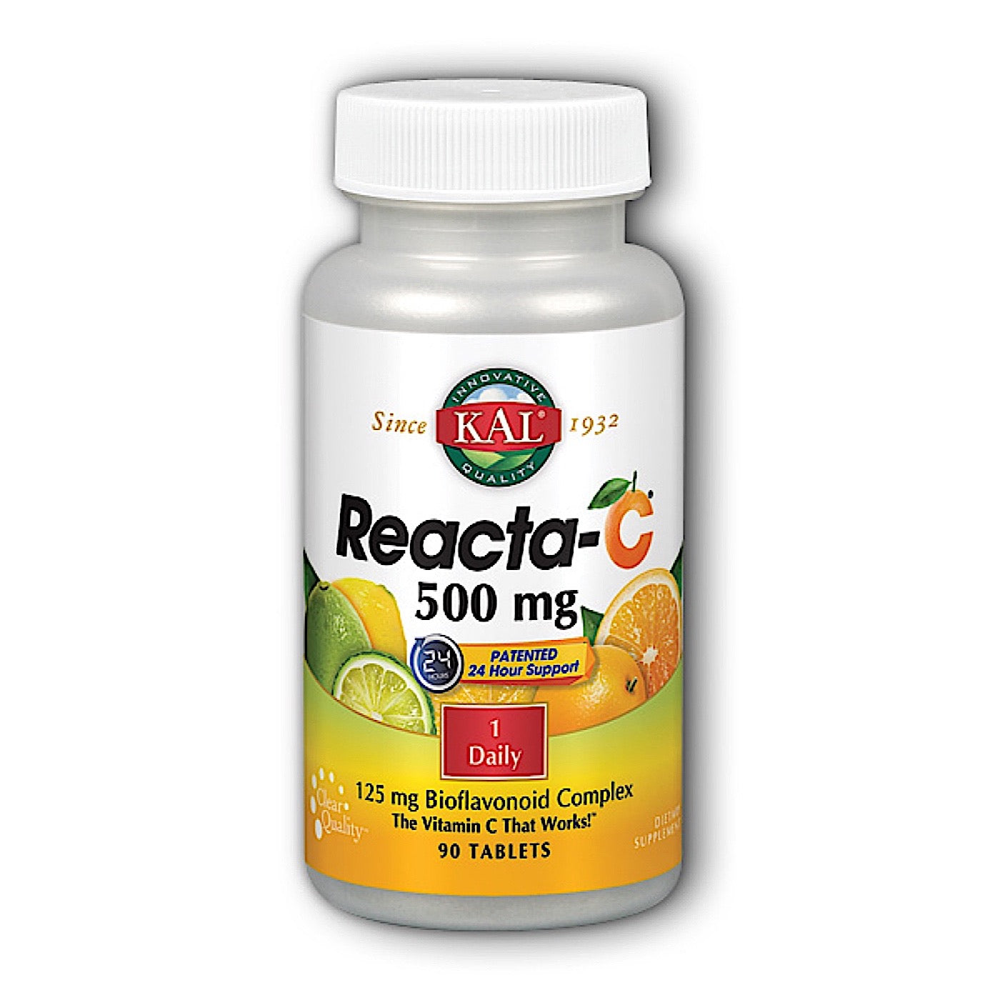 Kal, Reacta-C w/Bioflavonoids 500mg, 90 Tablets UPC 021245878360 | HiLife Vitamins