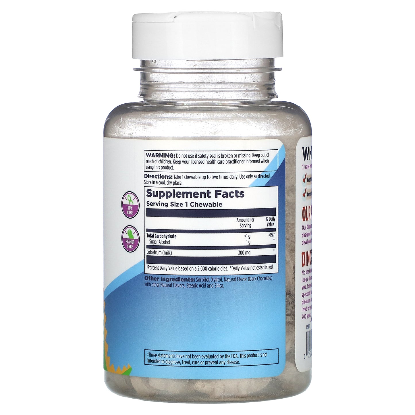 Kal, Dino-Colostrum, Chocolate, 60 Chewables UPC 021245565000 | HiLife Vitamins