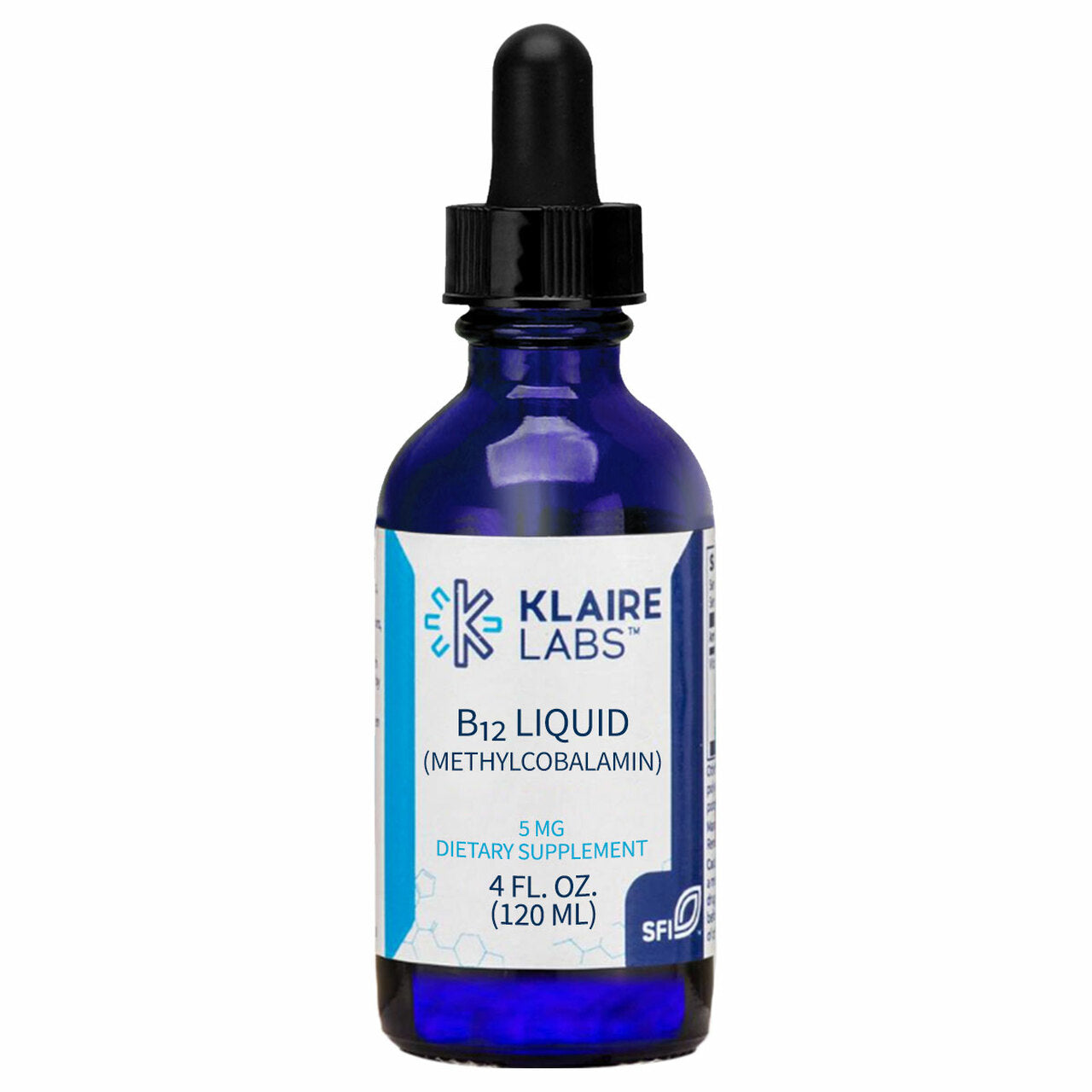 Klaire Labs, B12 Liquid (Methylcobalamin) 5mg, 4 fl oz UPC 817234012422 | HiLife Vitamins